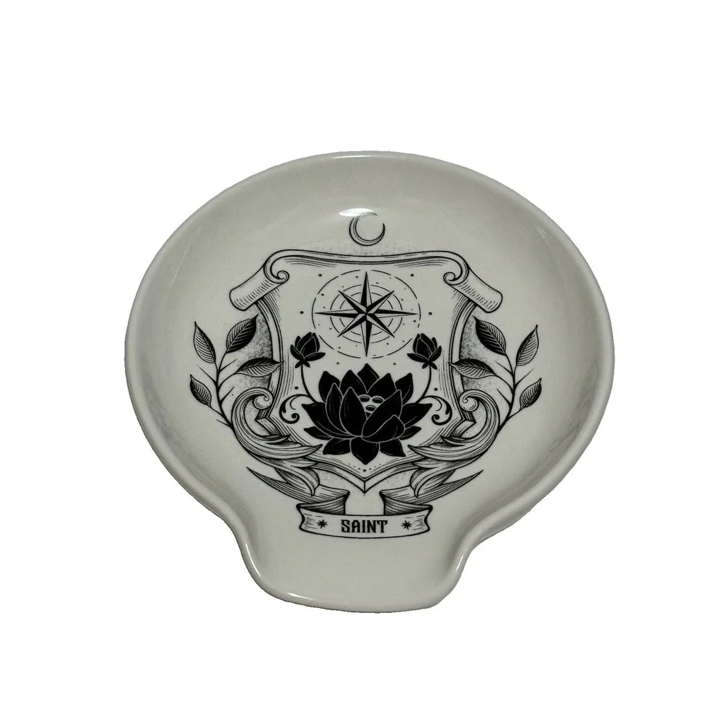 Illumicrate Saint of Steel T Kingfisher Ceramic Spoon Rest White Black Paladin